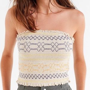 Urban Outfitters Moko Smocked Tube Top